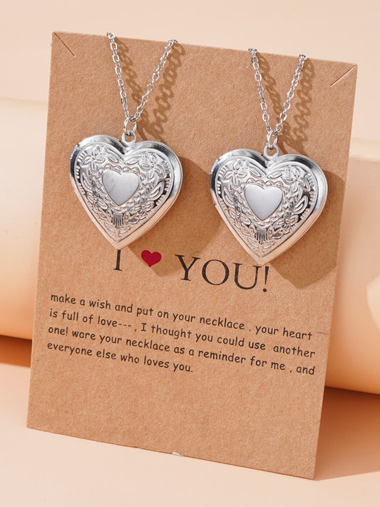 Minimalist stainless steel Heart pendant Necklace